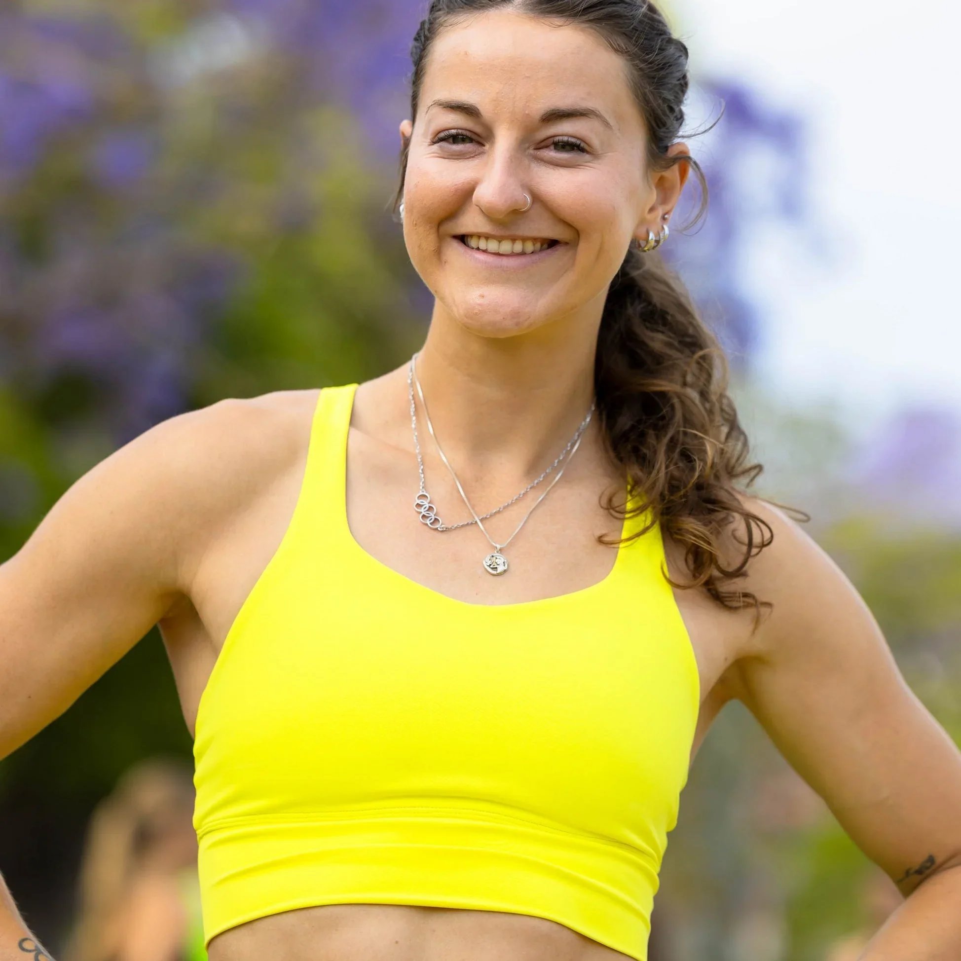 IMPI Longer Strappy Running Crop- Lemon - Image 4