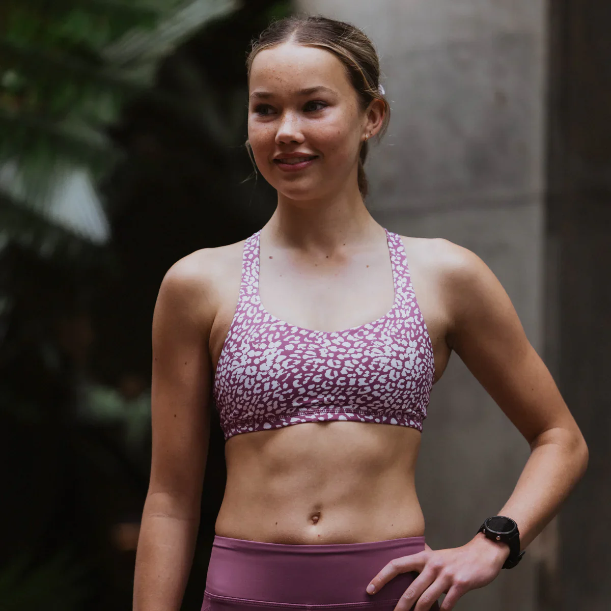 IMPI Strappy Girls Crop Top -Dusty Pink Cheetah - Image 4