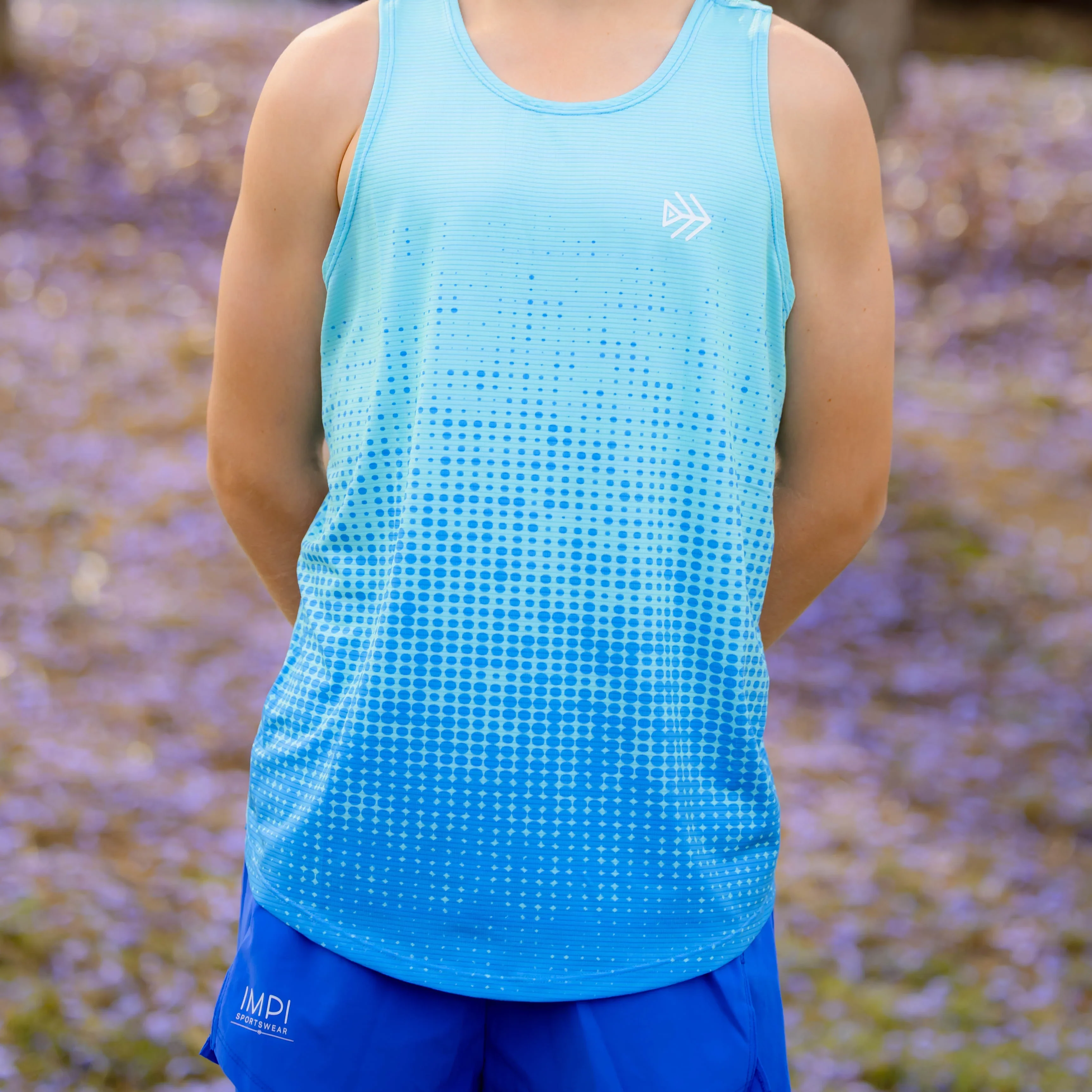 IMPI Boys Race Back Singlet - Aqua - Image 10