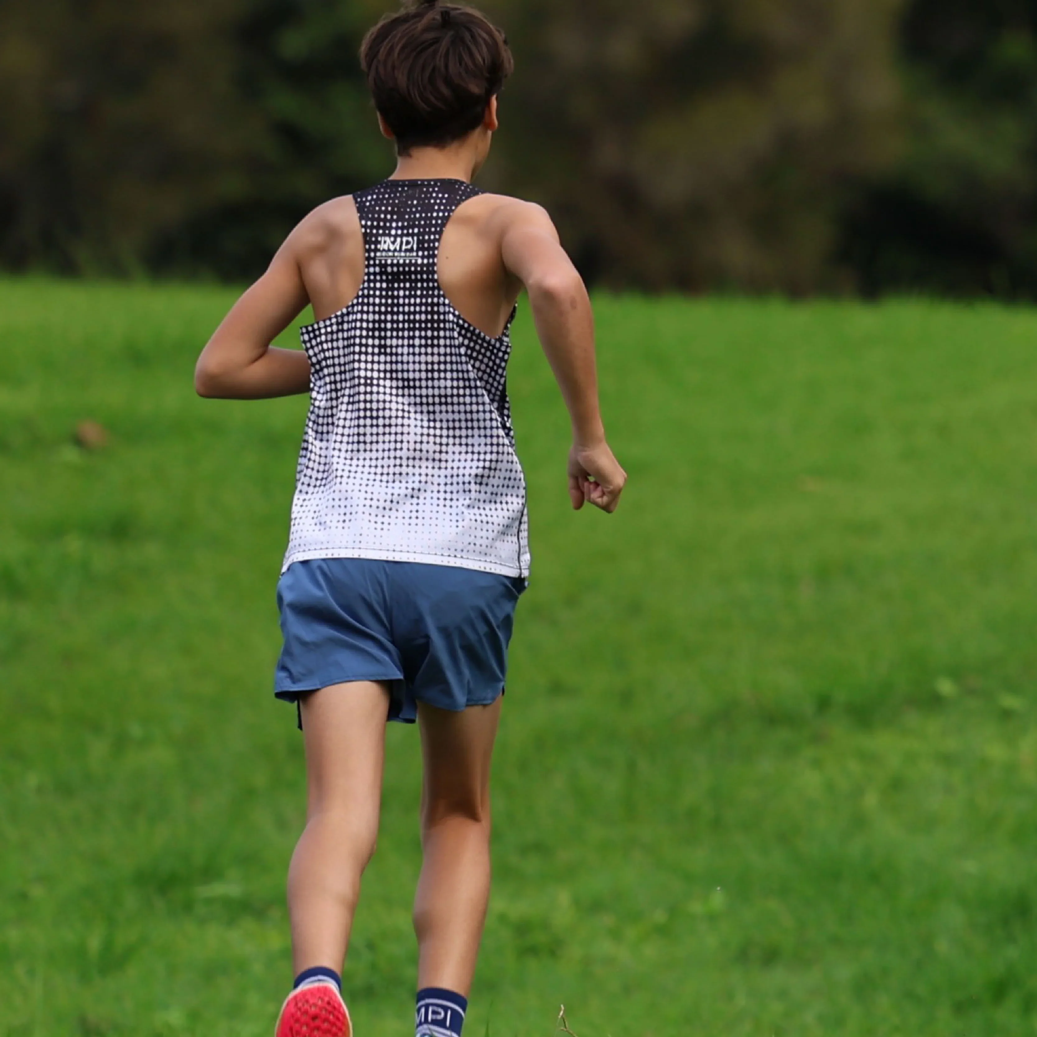 IMPI Boys Race Back Singlet - Black/White - Image 6