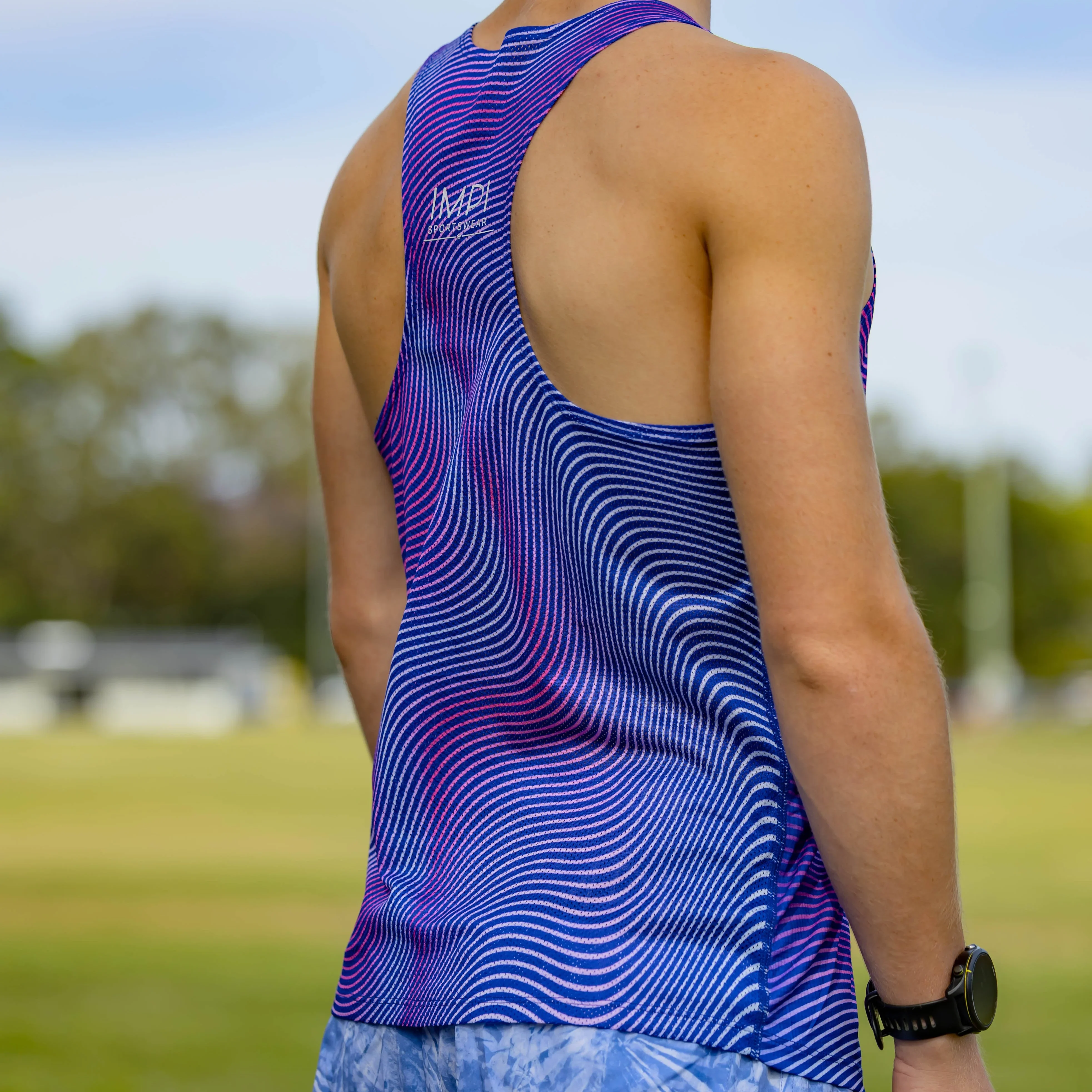 IMPI Boys Race Back Singlet - Blue Mirage - Image 16