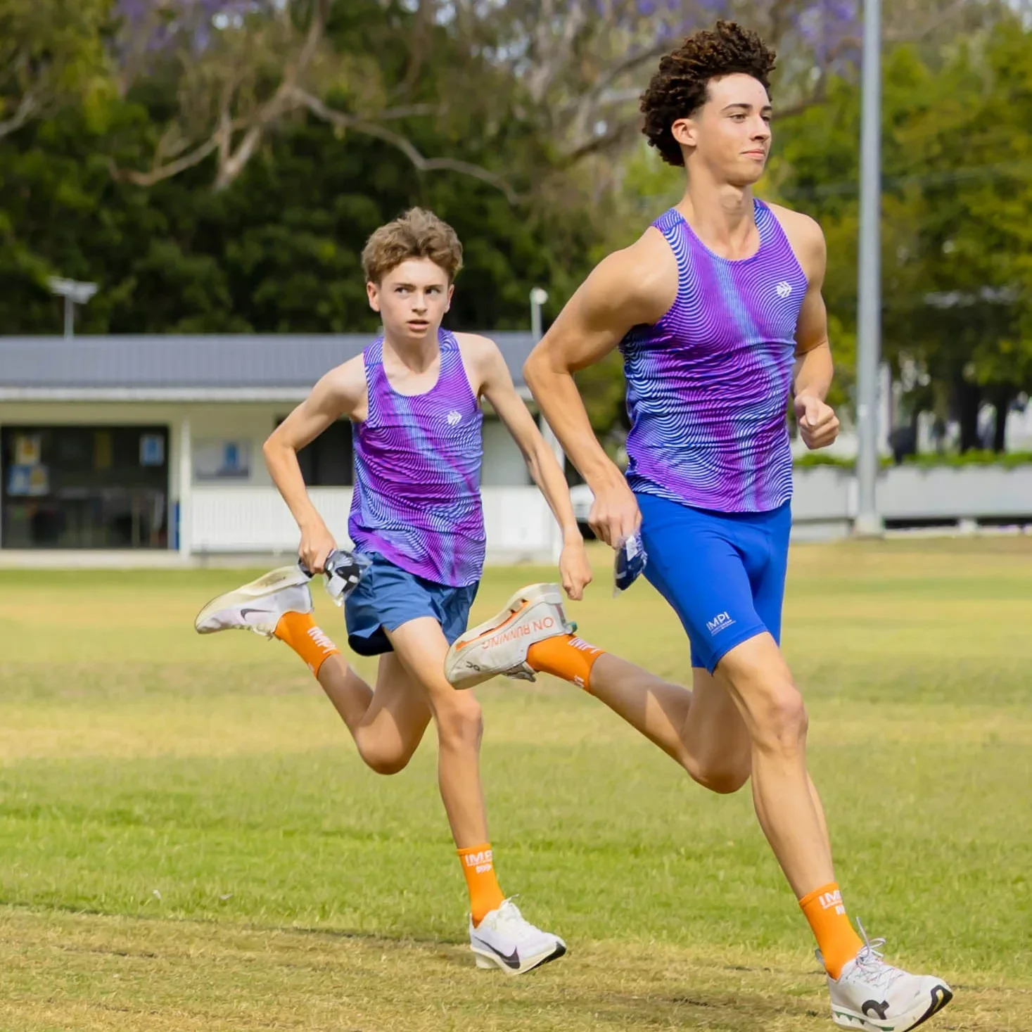 IMPI Boys Race Back Singlet - Blue Mirage - Image 6