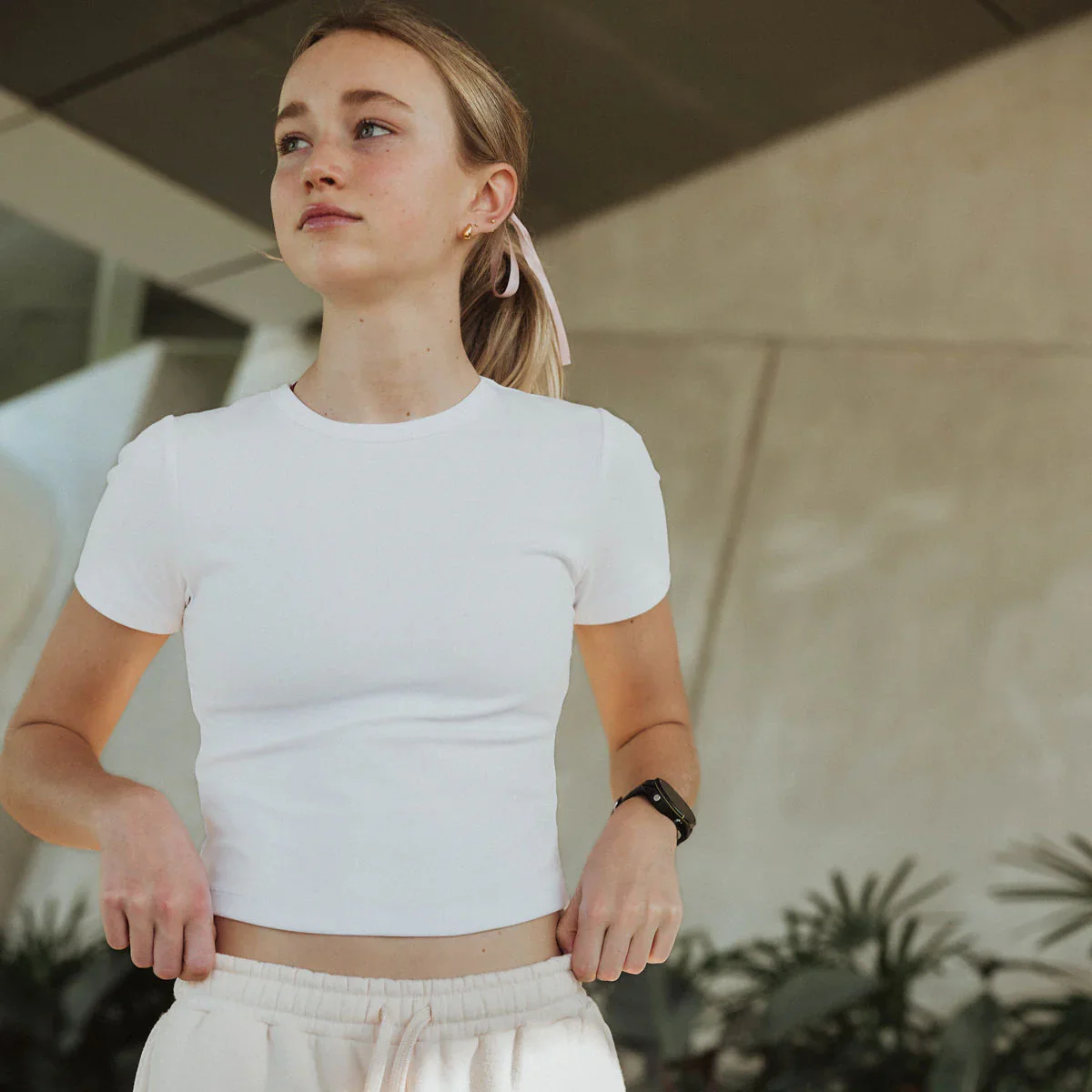 IMPI Fitted Cotton Tee — White - Image 4