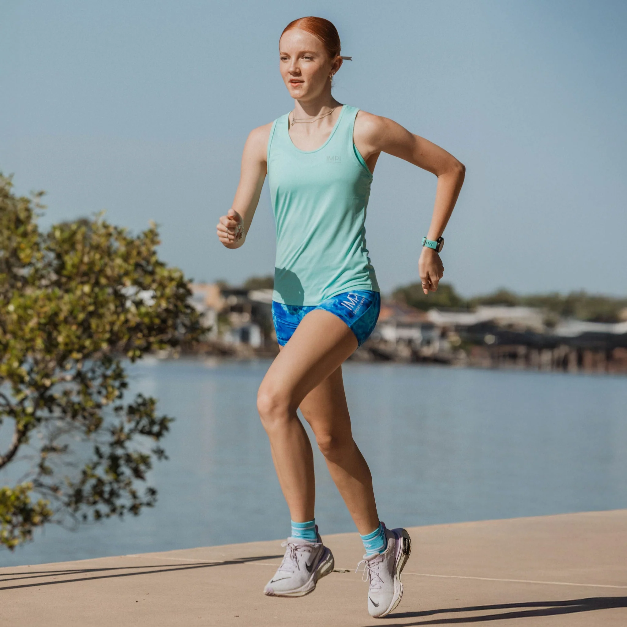 IMPI Fitted Running Singlet - Aqua - Image 7