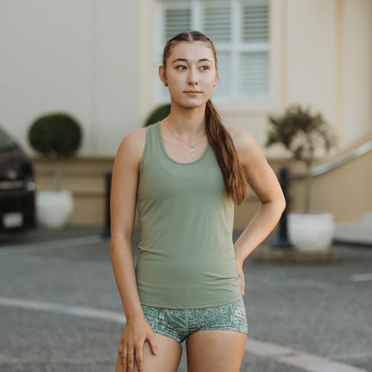IMPI Fitted Singlet - Green Tea