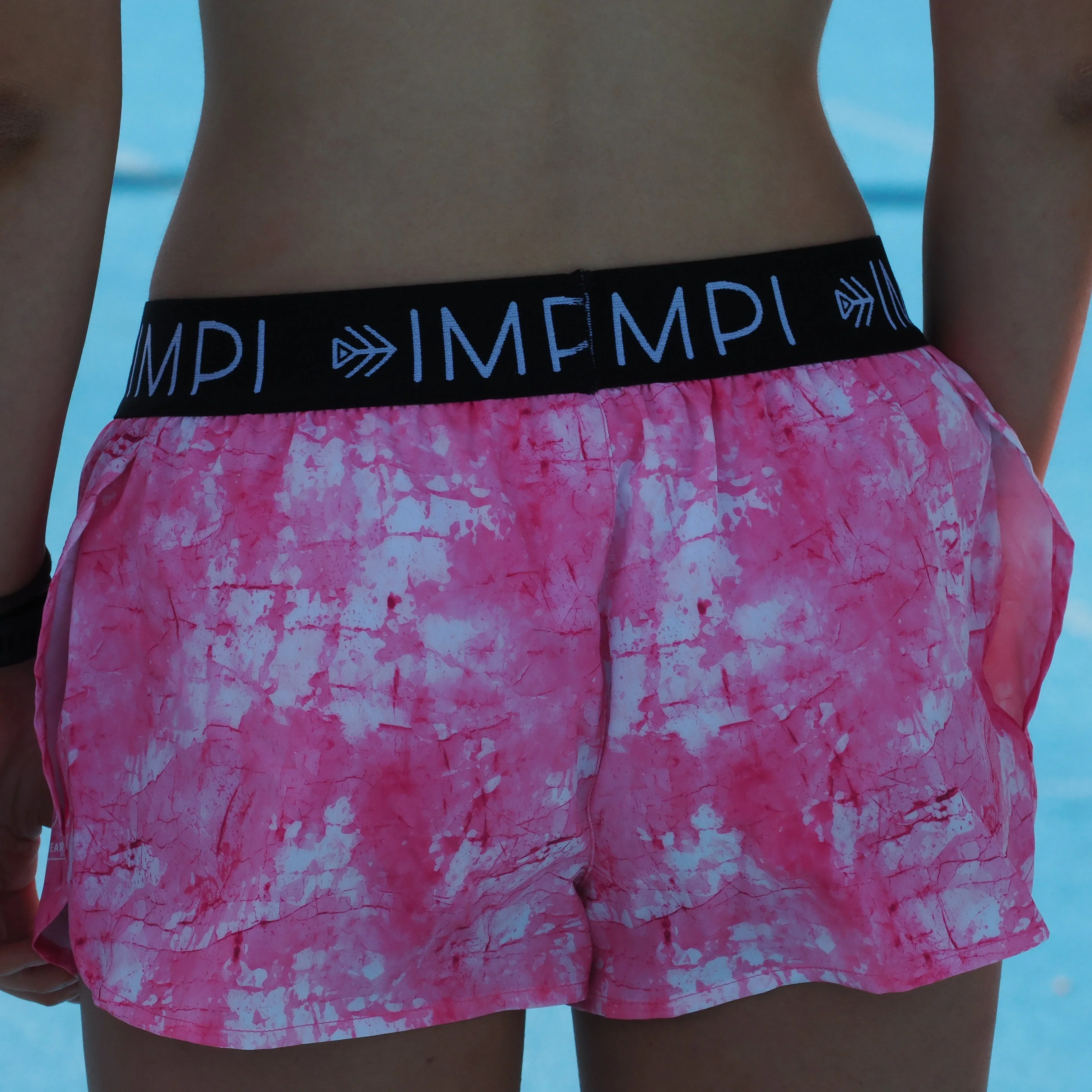 IMPI Girls Split Leg Running Short - Jaded Pink - Image 3