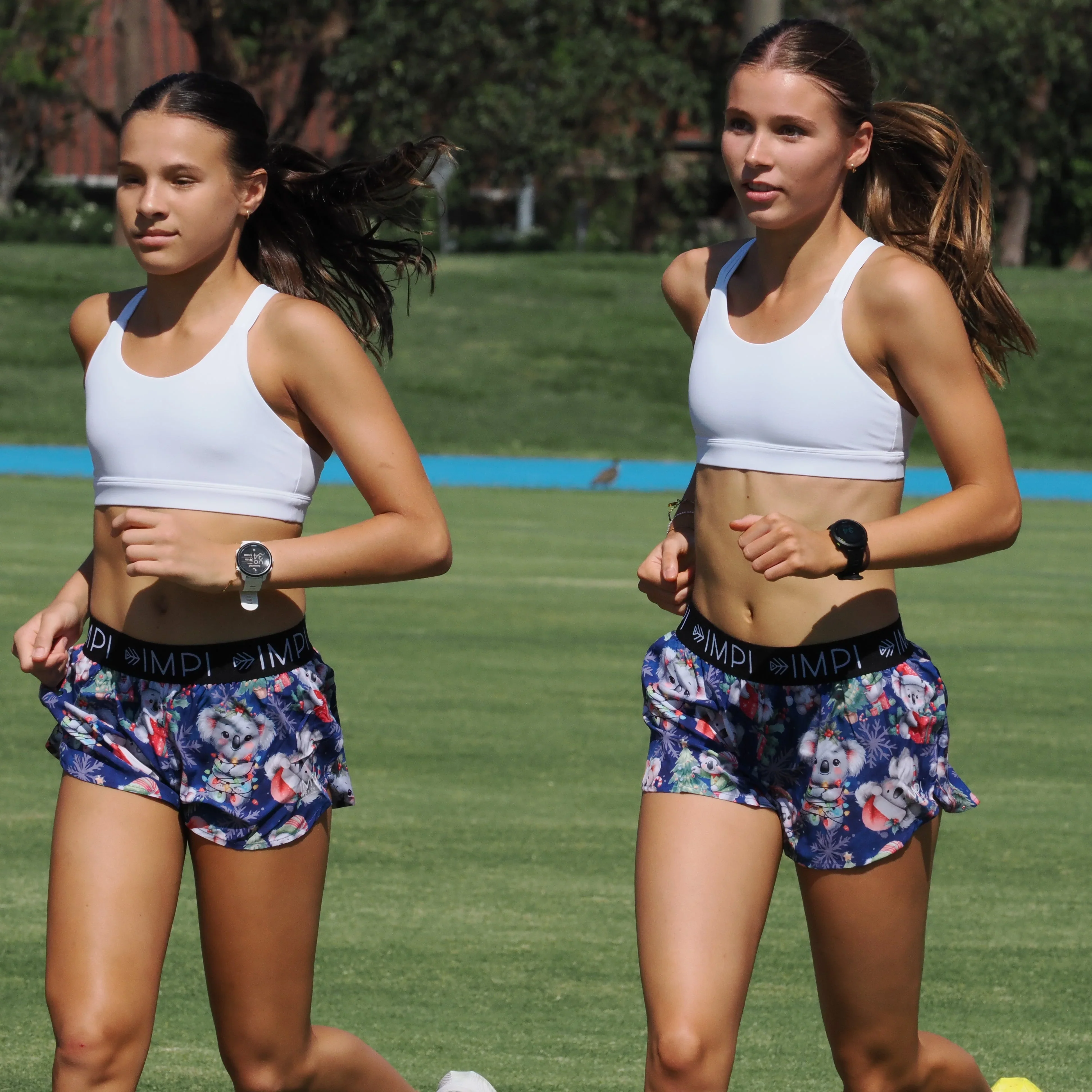 IMPI Girls Split Leg Running Short - Xmas Koalas - Image 6