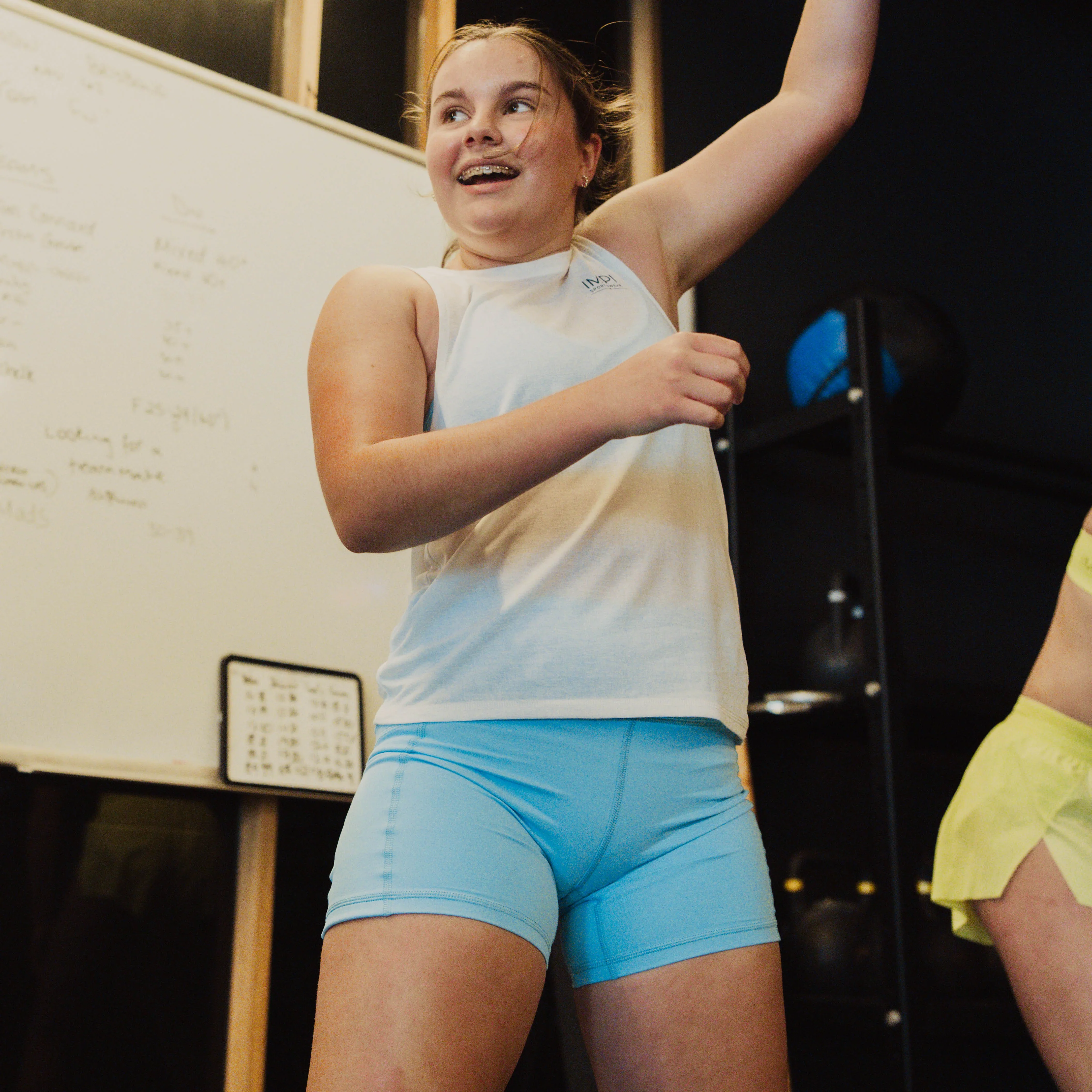IMPI High Waist 4" Bike Shorts - Sky Blue - Image 5
