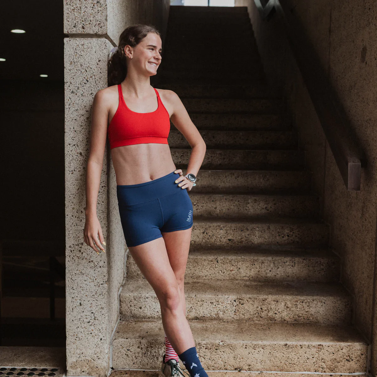 IMPI High Waist Bike Shorts - Navy - Image 10