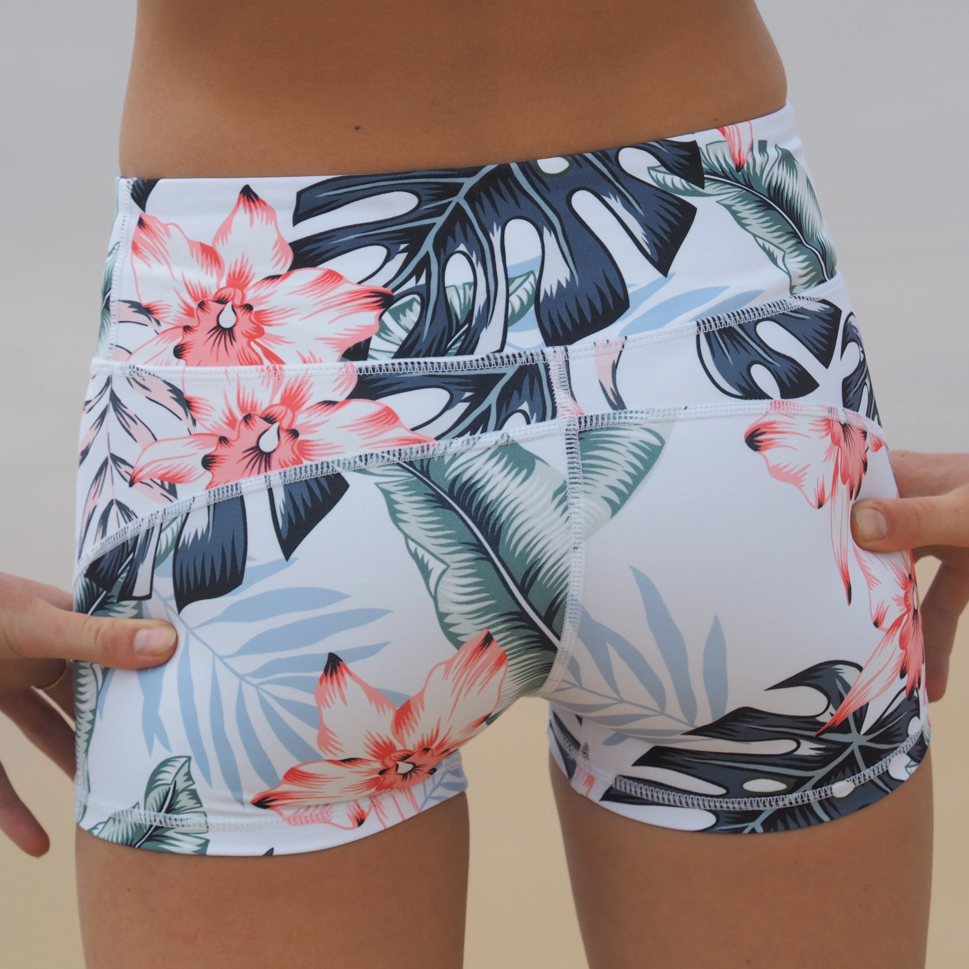 IMPI High Waist Bike Shorts - Summer Floral - Image 6