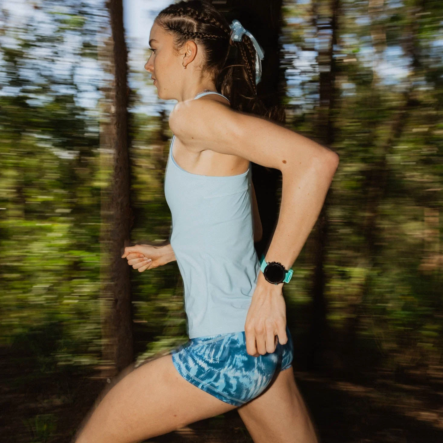 IMPI High Waist Bike Shorts - Blue Fern - Image 2