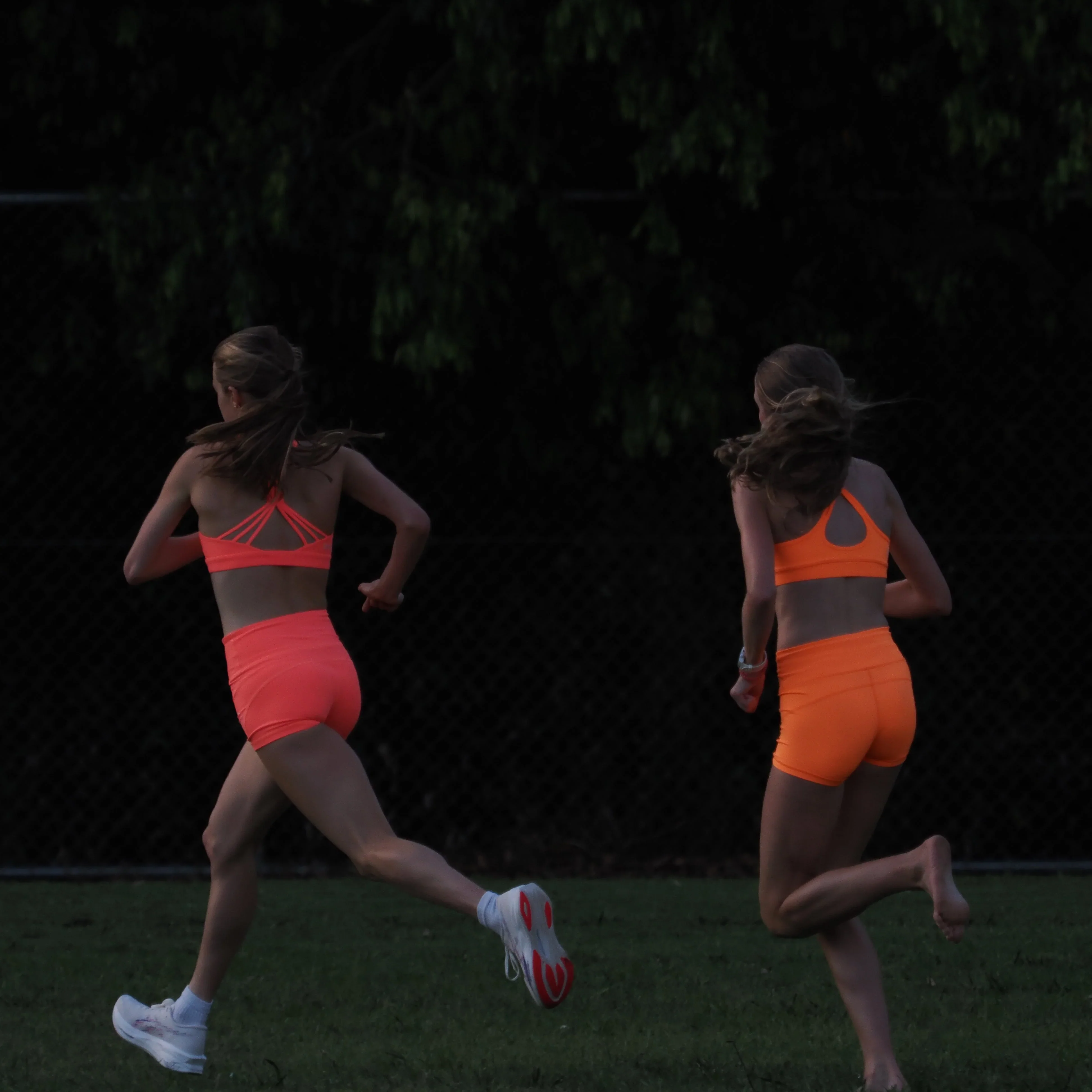 IMPI High Waist Bike Shorts- Fluoro Orange - Image 3