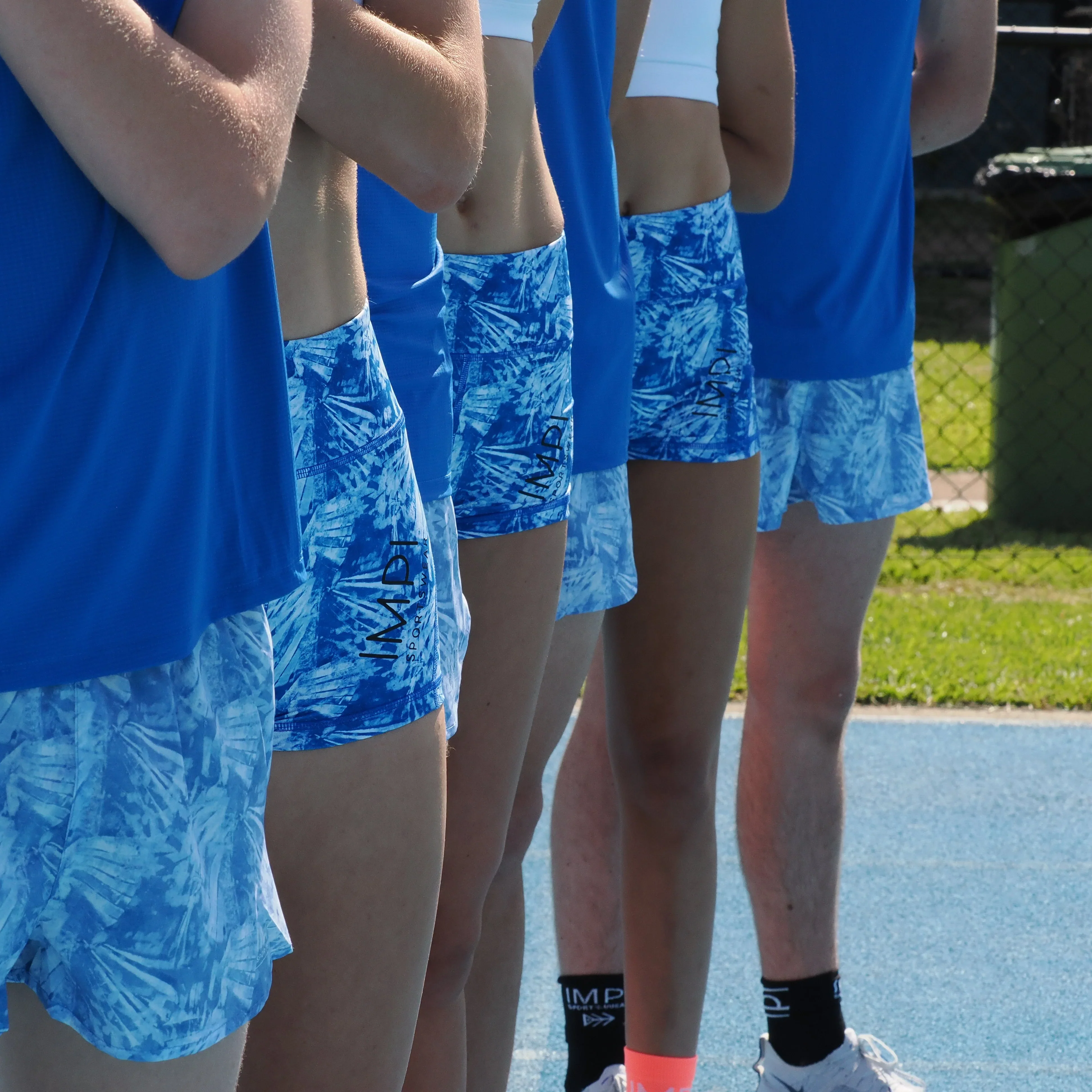 IMPI High Waist Bike Shorts- Paint Me Blue - Image 15