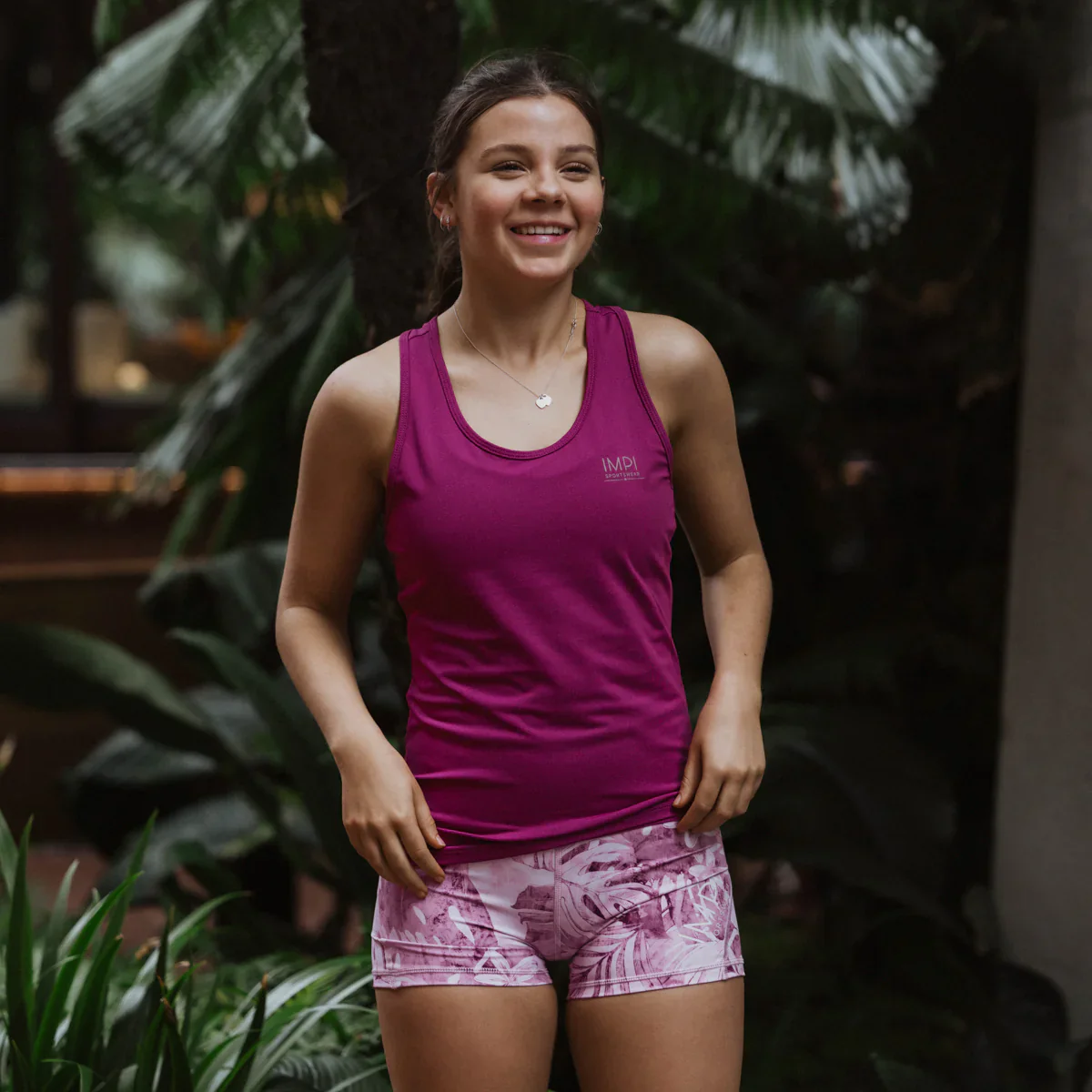 IMPI High Waist Bike Shorts - Retro Jungle - Image 8