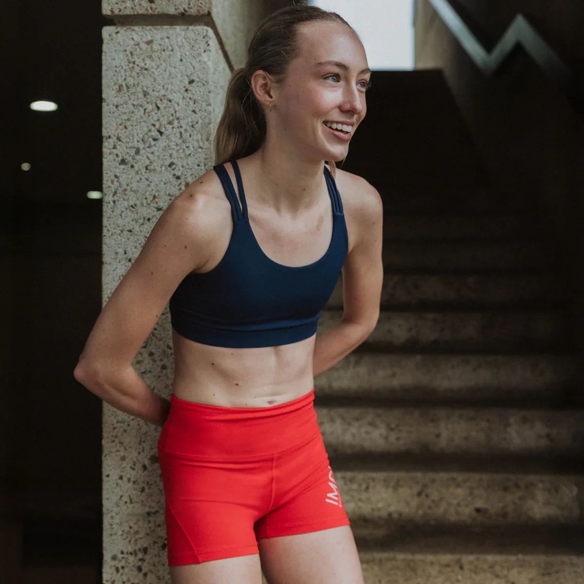 IMPI High Waist Bike Shorts - Red - Image 6
