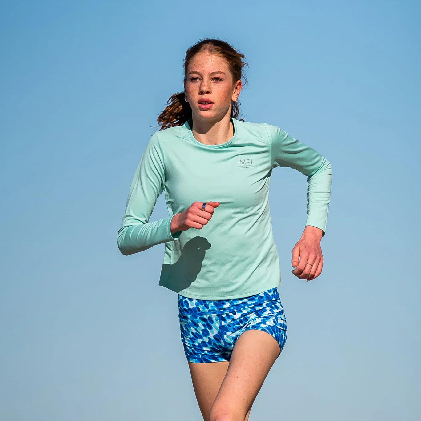 IMPI Long Sleeve Running Top - Aqua - Image 3