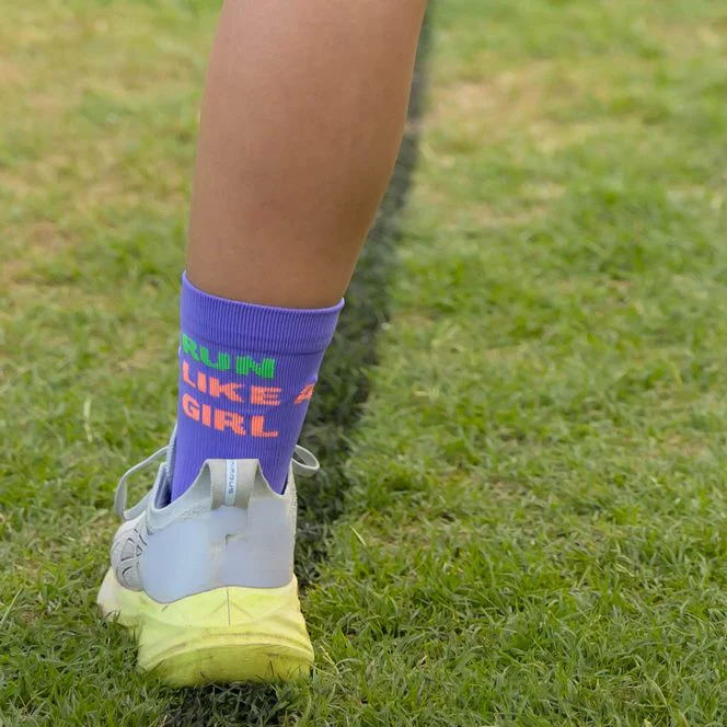 IMPI Longer Socks - Purple Run Like A Girl - Image 3