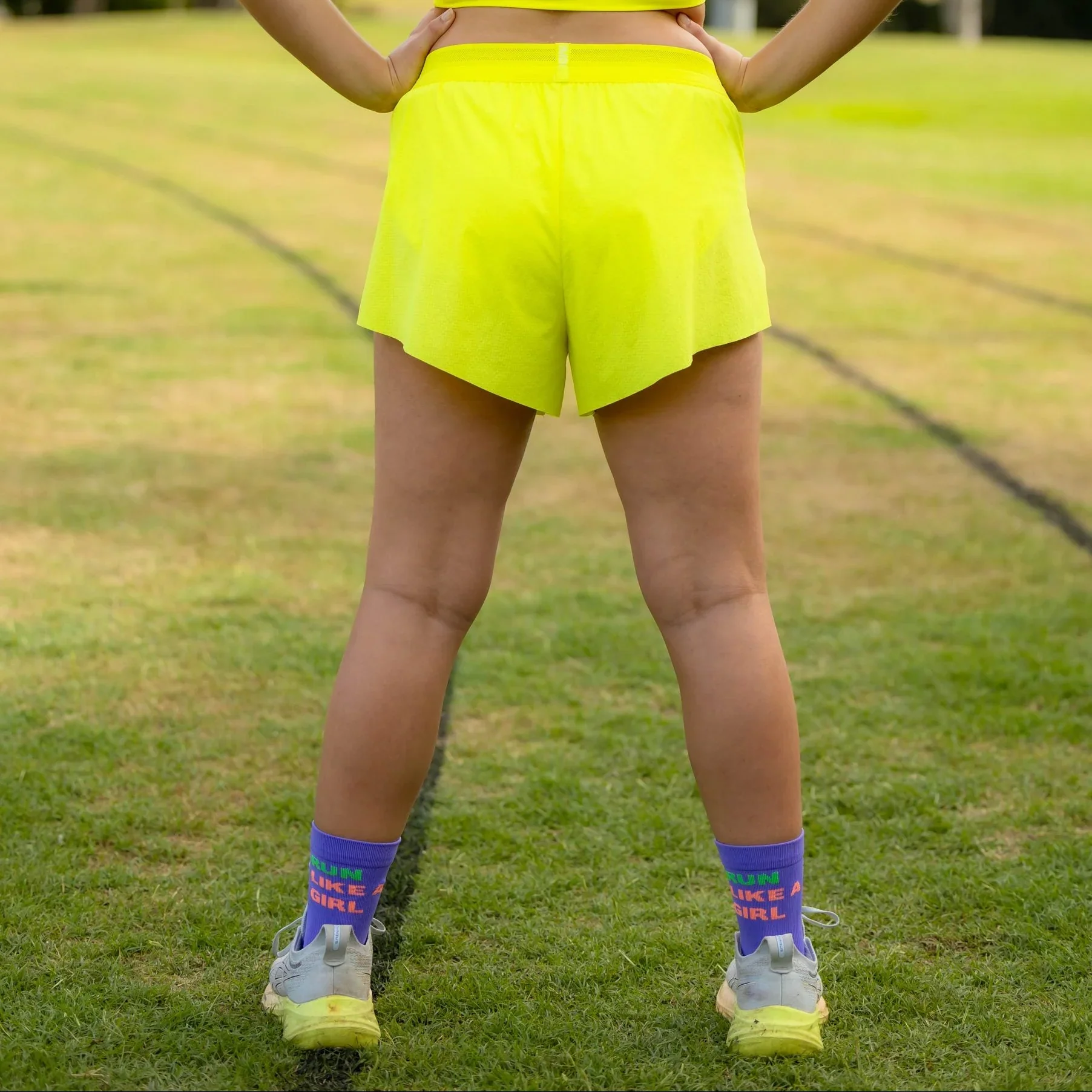 IMPI Longer Socks - Purple Run Like A Girl - Image 6