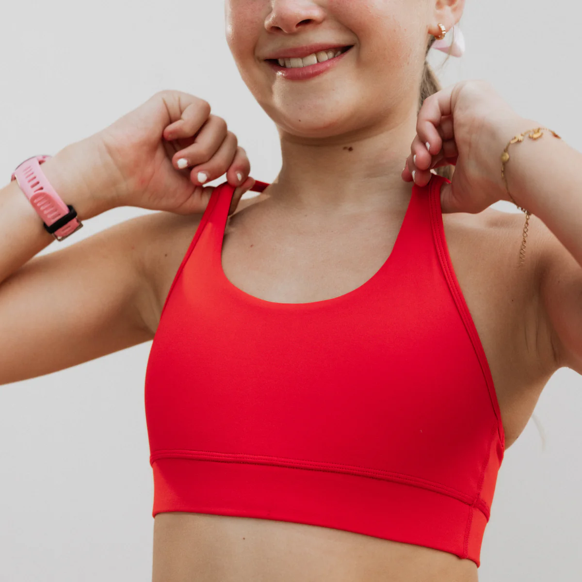 IMPI Running Loop Bra Top - Red - Image 2