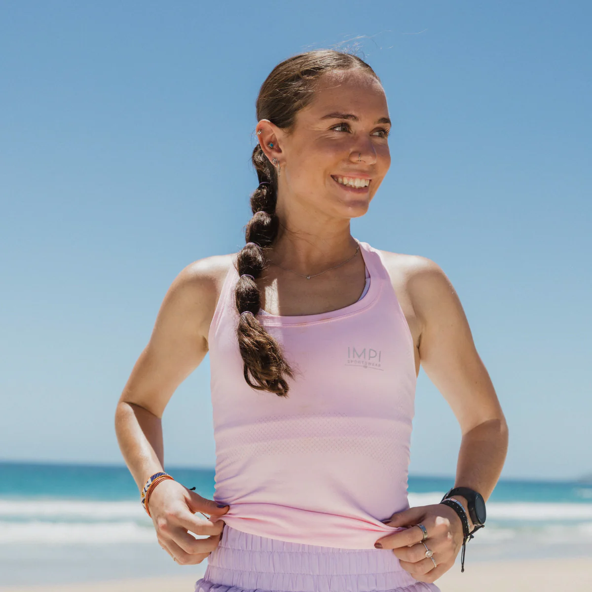 IMPI Seamless Running Singlet - Pink Sorbet - Image 4