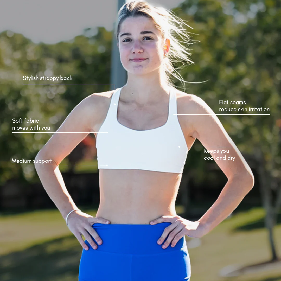 IMPI Strappy Girls Crop Top - White - Image 5