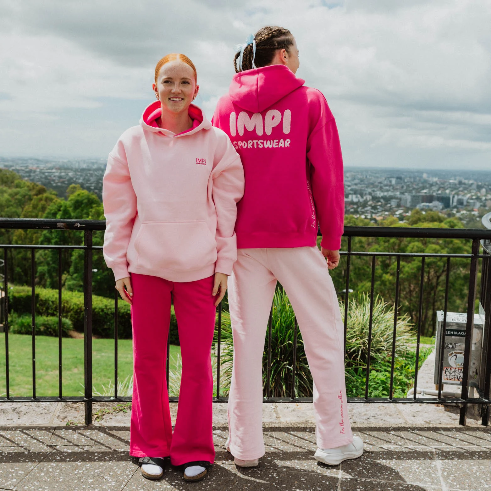 IMPI Wide Leg Track Pant - Barbie Pink - Image 4