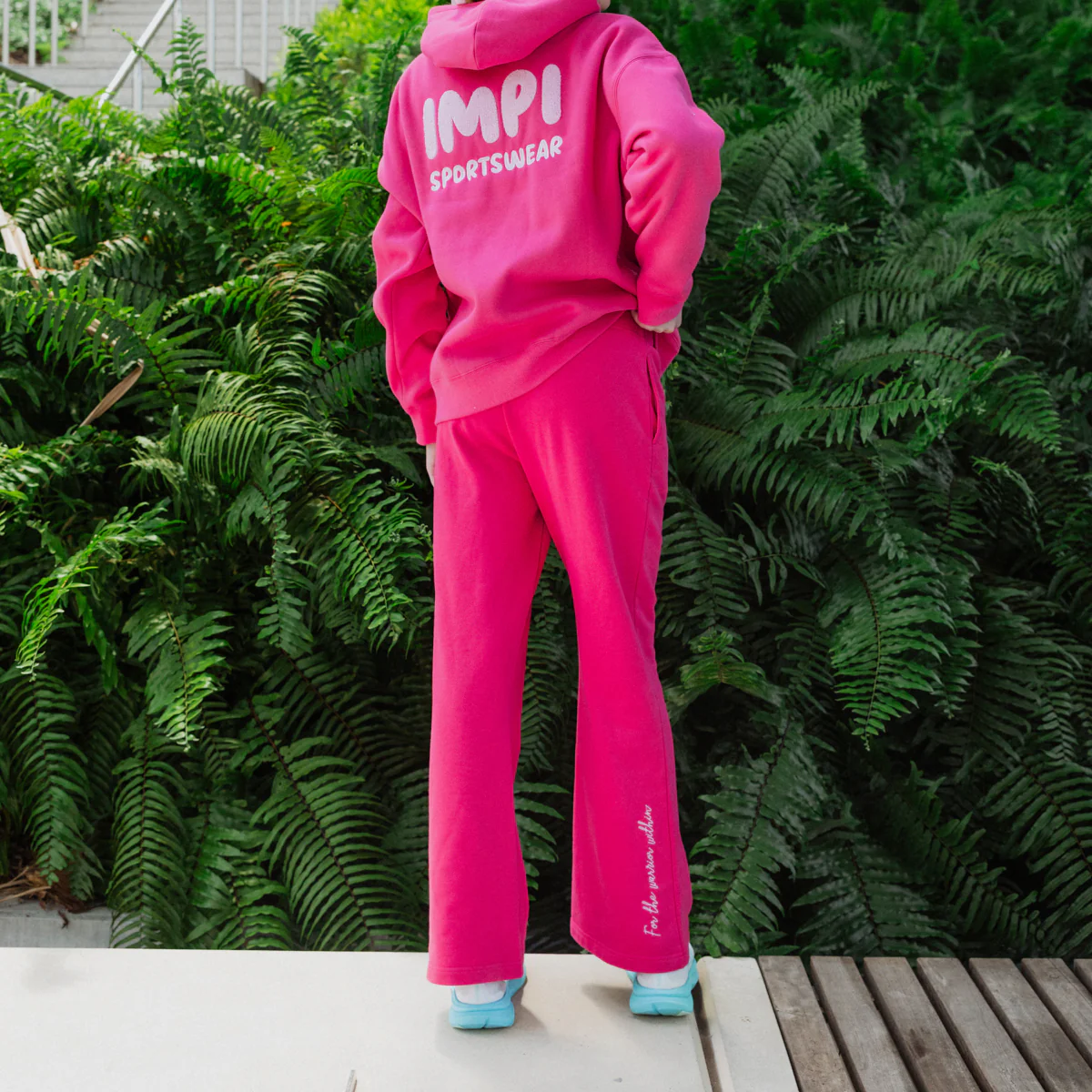 IMPI Wide Leg Track Pant - Barbie Pink - Image 7