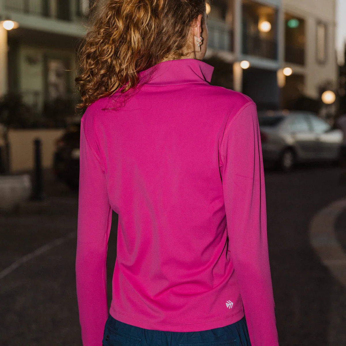 IMPI 1/4 Zip Running Top - Berry - Image 5